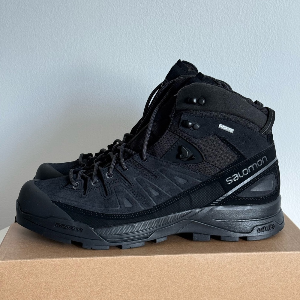 NEW Salomon Men's GTX Black Boots US 10.5 GORE-TEX